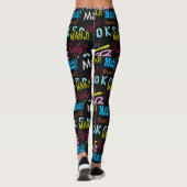 Schwarze Joker-Leggings Milliamperestunde Jongg Leggings (Rückseite)