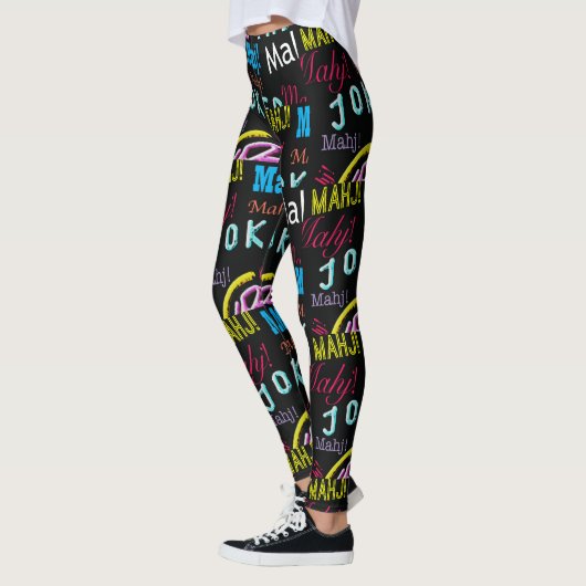 Schwarze Joker-Leggings Milliamperestunde Jongg Leggings (Links)