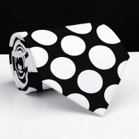 Schwarze Jumbo-Polka-Punkte-Halsbinden nach Maß