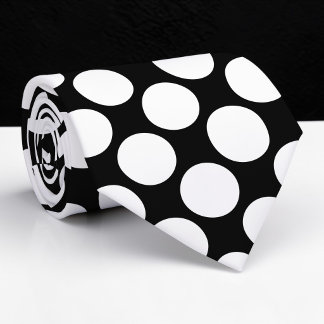 Schwarze Jumbo-Polka-Punkte-Halsbinden nach Maß Krawatte