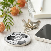 Schwarze Jungen Mädchen Jersey Nummer Name Fußball Schlüsselanhänger (Seite)