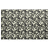 Schwarze Jungle Palme Blätter auf Beige Stoff (Fat Quarter (45,7 x 55,9 cm))