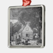 Schwarze-Kabine Silbernes Ornament (Links)