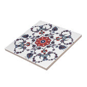 Schwarze Kacheln, alte blaue Blumen Fliese (Seite)