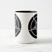 Schwarze Kaffee-Tasse 666 des Metall SATAN Zweifarbige Tasse (Mittel)