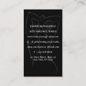 Schwarze Kalligrafie Bildhauerei Visitenkarte (Rückseite)