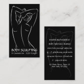 Schwarze Kalligrafie Bildhauerei Visitenkarte (Vorne/Hinten)