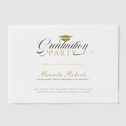 Schwarze Kalligrafie nach Maß Foto Pergament Einladungen (Vorderseite)