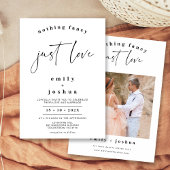 Schwarze Kalligrafie Nichts Extravagant nur Liebe  Einladung