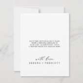 Schwarze Kalligraphie 3 FotoCollage Dankeskarte (Rückseite)