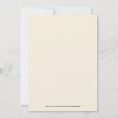 Schwarze Kalligraphie auf Beige Hochzeitseinladung Einladung (Rückseite)