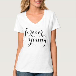 Schwarze Kalligraphie für immer Das T-Shirt junger