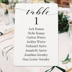Schwarze kalligraphische Hochzeitskarten Einladung