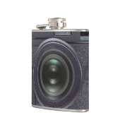 Schwarze Kamera Flachmann (Links)