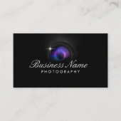 Schwarze Kameras Fotostudio Visitenkarte (Vorderseite)