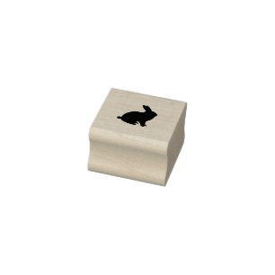 Schwarze Kaninchengummi-Briefmarke Gummistempel