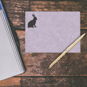 Schwarze Kaninchensilhouette Osterhase Post-it Klebezettel