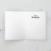 Schwarze Kappe Sweet Chickadee Wasserfarbenspiel Karte (Innenseite)