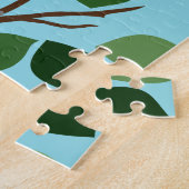 Schwarze kappte Chickade im Baum Puzzle (Seite)