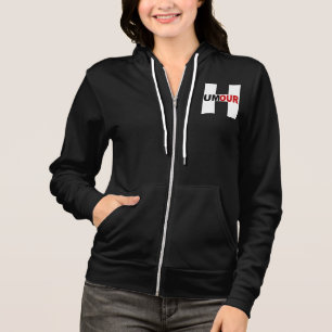 Schwarze Kapuzenjacke für Damen  DESIGN  HUMOR Hoodie