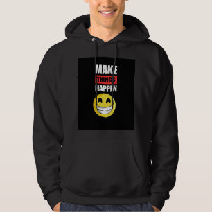 Schwarze Kapuzenjacke 'Mach Dinge Passieren' Hoodie