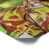 Schwarze Karibik-Frau mit Dreads Poster (Ecke)