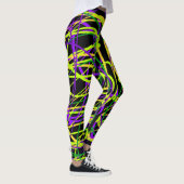 Schwarze Karneval-Band-Leggings Leggings (Rechts)