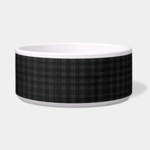 Schwarze Karo-Keramik-Schale für Haustiere Napf