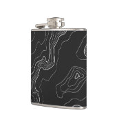 Schwarze Karte der Topographie Flachmann (Links)