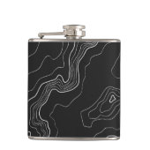 Schwarze Karte der Topographie Flachmann (Vorderseite)