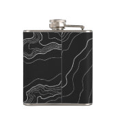 Schwarze Karte der Topographie Flachmann (Rückseite)