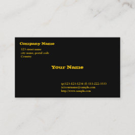 Schwarze Karte, goldene Schriftart Visitenkarte