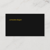 Schwarze Karte, goldene Schriftart Visitenkarte (Rückseite)