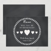 Schwarze Karte wird meine Bridesmaid sein (Vorne/Hinten)