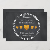 Schwarze Karte wird meine Bridesmaid sein (Vorne/Hinten)