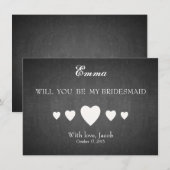 Schwarze Karte wird meine Bridesmaid sein (Vorne/Hinten)