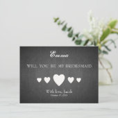 Schwarze Karte wird meine Bridesmaid sein (Stehend Vorderseite)