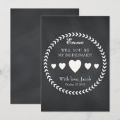 Schwarze Karte wird meine Bridesmaid sein (Vorne/Hinten)