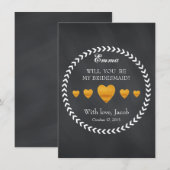 Schwarze Karte wird meine Bridesmaid sein (Vorne/Hinten)