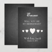 Schwarze Karte wird meine Bridesmaid sein (Vorne/Hinten)