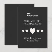 Schwarze Karte wird meine Bridesmaid sein (Vorne/Hinten)