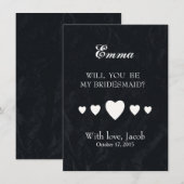 Schwarze Karte wird meine Bridesmaid sein (Vorne/Hinten)
