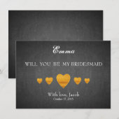 Schwarze Karte wird meine Bridesmaid sein (Vorne/Hinten)