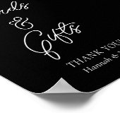 Schwarze Karten und Geschenke für Hochzeiten Poster (Ecke)