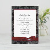 Schwarze kastanienbraune Bogen-Einladung Einladung (Stehend Vorderseite)