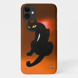 SCHWARZE KATASCHE Orange iPhone 11 Hülle