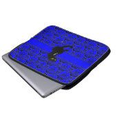 SCHWARZE KATASCHE schwarz blau Laptopschutzhülle (Vorne Knopf)