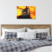 SCHWARZE KATOLIVE LEINWANDDRUCK (Insitu (Schlafzimmer))