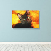 SCHWARZE KATOLIVE LEINWANDDRUCK (Insitu (Holzboden))