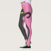 SCHWARZE KATZ- UND PINKLeggings YOGA PANTS Leggings (Links)